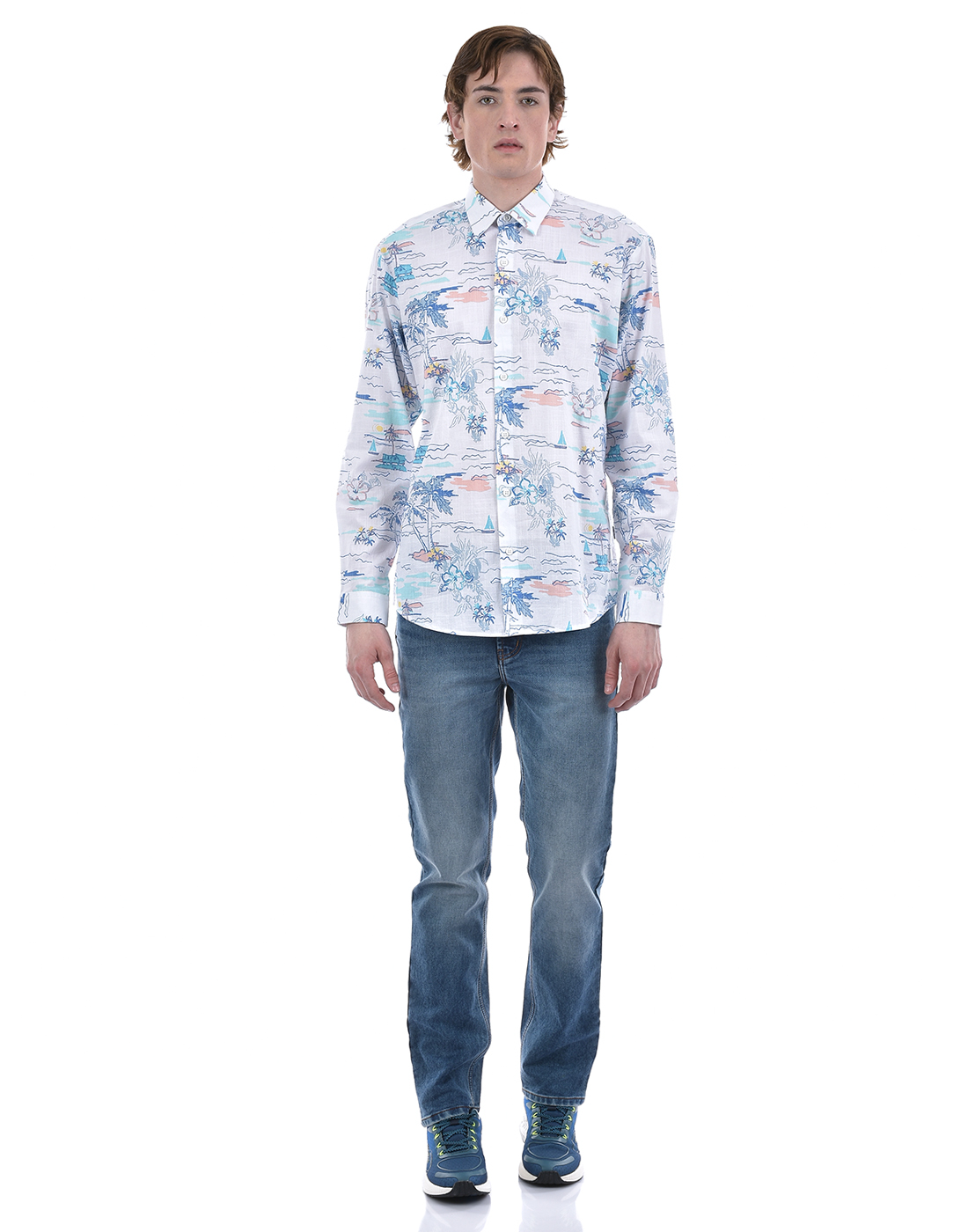 Numero Uno Men Graphic Print White Shirt
